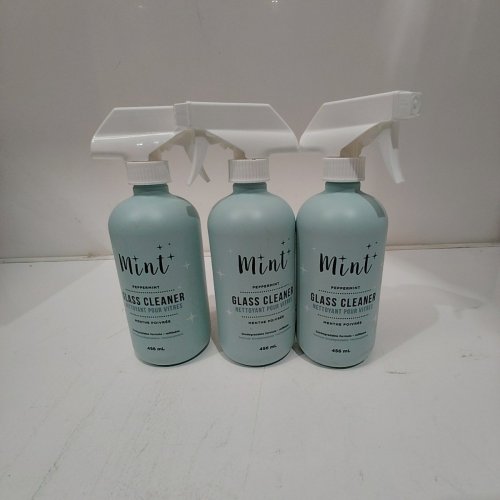 3PK MINT BIODEGRADABLE FORMULA SCENTED GLASS CLEANER - 456 ML - PEPPERMINT image 2