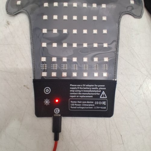 HAIR GROWTH CAP RED LIGHT THERAPY DEVICE - LOW-LEVEL LASER THERAPY FOR HAIR LOSS TREATMENT - OSFM - BLACK (MODEL: GR-B1000) image 2