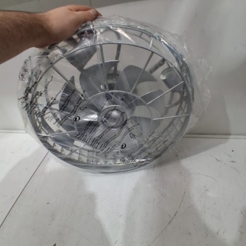 SHIHOT LOW PROFILE CAGED CEILING FAN WITH REMOTE - 18", FLUSH MOUNT CEILING FAN, REVERSIBLE - SILVER - (MODEL: 6202M) image 3