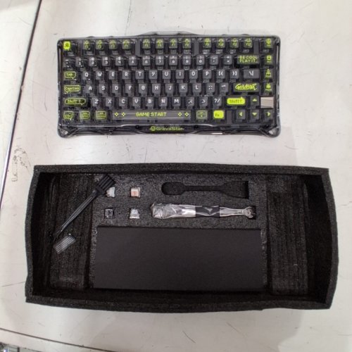 GRAVASTAR MERCURY K1 LITE MECHANICAL GAMING KEYBOARD - 75% GASKET HOT SWAPPABLE CUSTOM KEYBOARD WITH PRE LUBED LINEAR SWITCHES - TRANSPARENT BLACK (MODEL: GS K1 LITE) image 2