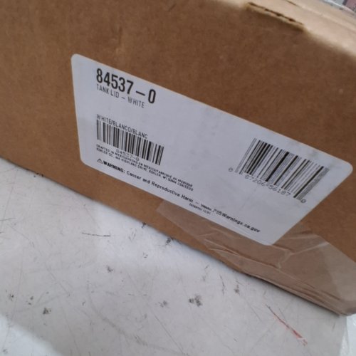 KOHLER REPLACEMENT TOILET TANK LID - WHITE (MODEL: 84537-0) image 4