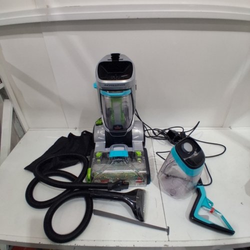 BISSELL PROHEAT 2X REVOLUTION PET CLEANSHOT CARPET WASHER AND UPHOLSTERY CLEANER - GREEN/BLUE/GREY (MODEL: 3588C) image 2