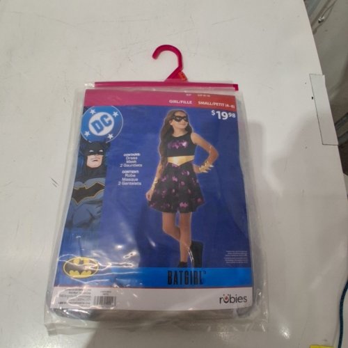 4PC RUBIES BATGIRL COSTUME - SMALL (4-6) - BLACK / PURPLE / GOLD (STYLE: 1001753) image 2
