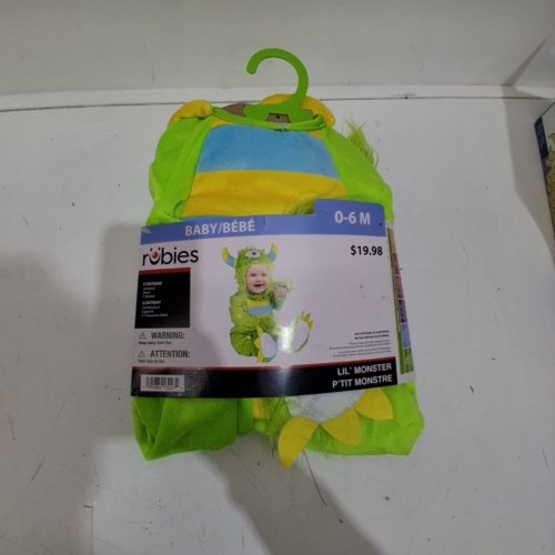 4PC RUBIES LIL' MONSTER COSTUME - 0-6 MONTHS - GREEN/BLUE/YELLOW image 2