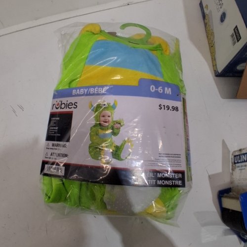 4PC RUBIES LIL' MONSTER COSTUME - 0-6 MONTHS - GREEN/BLUE/YELLOW image 3
