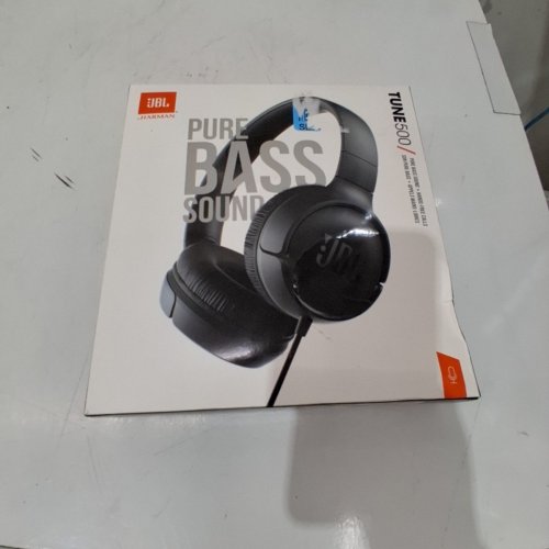 JBL TUNE 500 WIRED ON-EAR HEADPHONES WITH ONE-BUTTON REMOTE/MIC - BLACK (MODEL: ‎JBLT500BLKAM) image 4