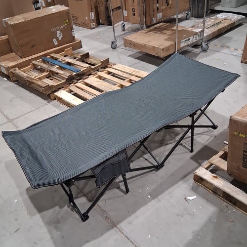 JEAREY FOLDING CAMPING COT WITH MATTRESS - 78" X 32" X 18" - 450LBS CAP - BLUE (MODEL: A043-010-001) image 3