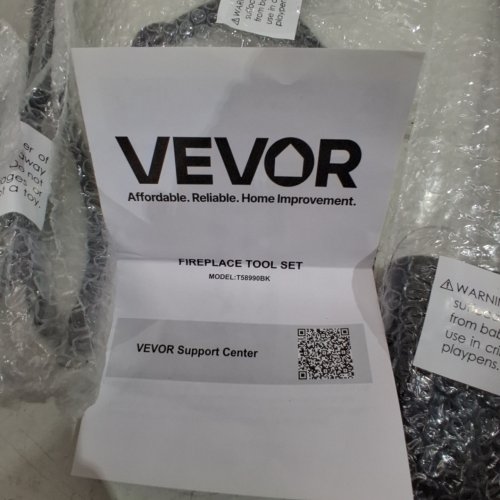 5PC VEVOR FIREPLACE TOOL SET - BLACK (MODEL: T58990BK) image 3