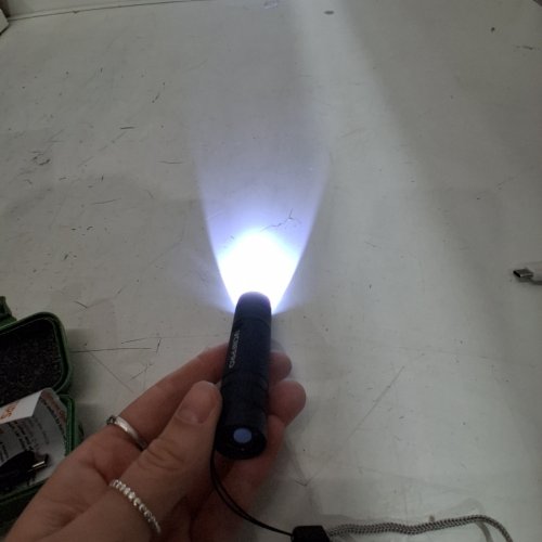 RECHARGEABLE LED EGG CANDLER FLASHLIGHT WITH CASE - BLACK image 2
