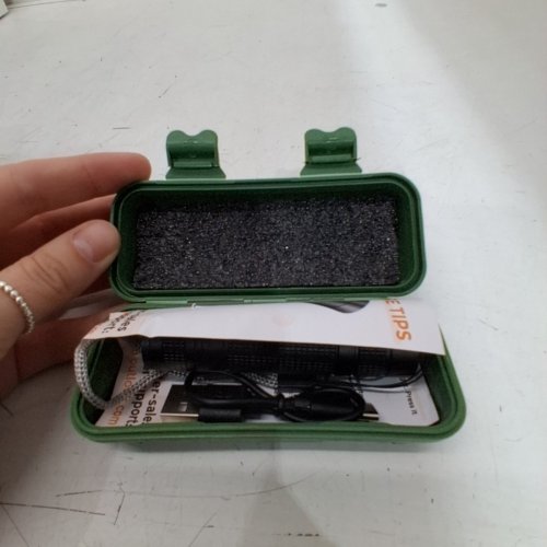 RECHARGEABLE LED EGG CANDLER FLASHLIGHT WITH CASE - BLACK image 3