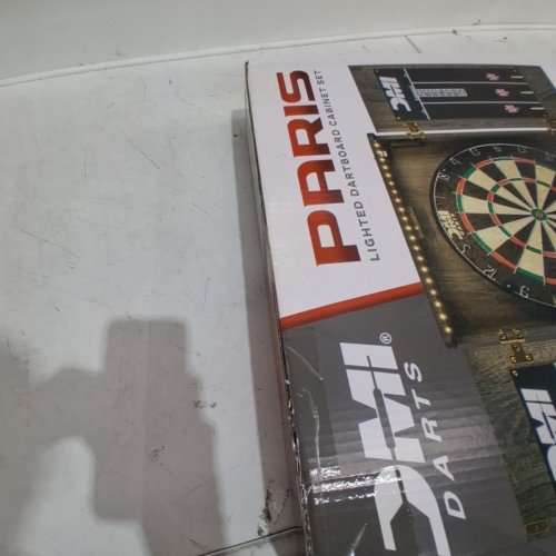 DMI SPORTS PARIS LIGHTED SET DARTBOARD CABINET-BRISTLE - RUSTIC GREY - (MODEL: D4400W) image 4