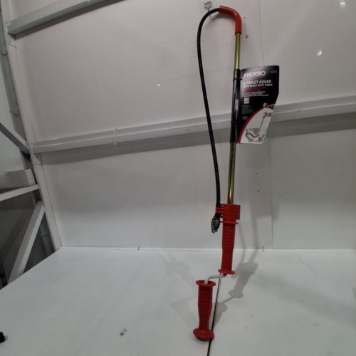 RIDGID ROTATING TOILET AUGER WITH BULB HEAD - 3FT - RED/GOLD/SILVER image 2