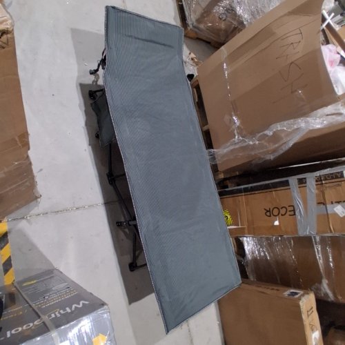 CAMPING COT WITH PADDED MATTRESS - 28" X 73" - BLUE/BLACK (MODEL: A043-002-001) image 2