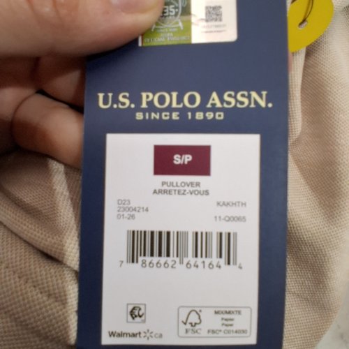 U.S. POLO ASSN. QUARTER-ZIP PULLOVER - SMALL - BEIGE (STYLE: 11-Q0065) image 2
