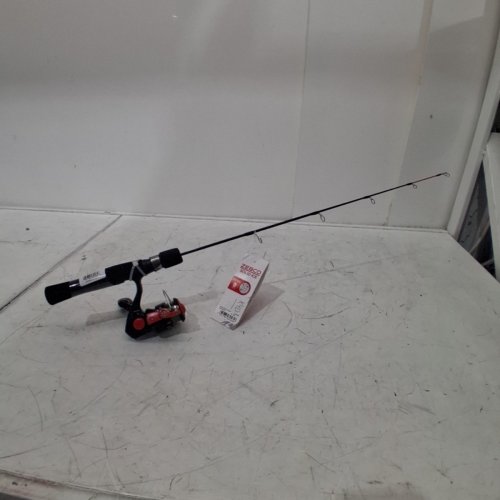ZEBCO SOLID ICE SPINNING FISHING ROD AND REEL COMBO - 28", MEDIUM HEAVY - BLACK AND RED (MODEL: ZS/CE28MH/3906859) image 4