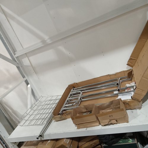 RAYBEE METAL BATHROOM CLOTHING RACK ON WHEELS - 75" - 450 LBS CAPACITY - CHROME (MODEL: HN-GM-SR-N-02) image 3