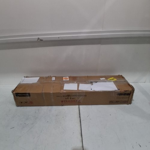 YAHEETECH METAL PLATFORM BED FRAME HEAD AND FOOTBOARD - TWIN - WHITE (MODEL: 613632) image 6