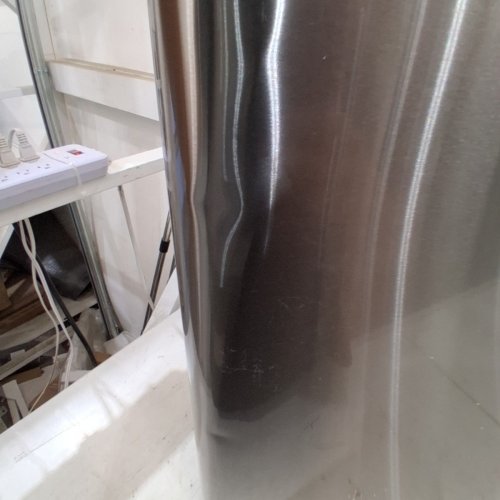STAINLESS STEEL TOUCHLESS TRASH CAN WITH BUTTERFLY LID - 70L - SILVER (MODEL: LY-38) image 5