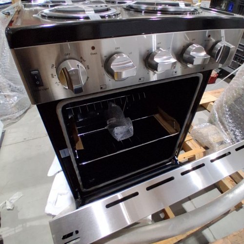 ELEMENT SLIDE-IN COIL STOVE RANGE WITH 4 BURNERS - 24" - 3.7 CU. FT - STAINLESS STEEL / BLACK (MODEL:EECR24MES-CA) image 3