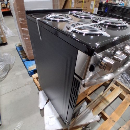 ELEMENT SLIDE-IN COIL STOVE RANGE WITH 4 BURNERS - 24" - 3.7 CU. FT - STAINLESS STEEL / BLACK (MODEL:EECR24MES-CA) image 4