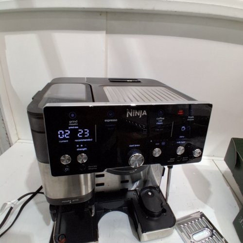 NINJA LUXE CAFE ESSENTIAL SERIES 2-IN-1 COFFEE GRINDER, MILK FROTHER & DRIP COFFEE ESPRESSO MACHINE - SILVER/BLACK (MODEL: ES501C) image 2