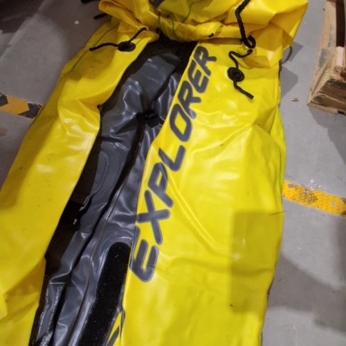INTEX EXPLORER K2 2-PERSON INFLATABLE KAYAK WITH OARS AND PUMP - 400 LBS MAX/CAP - YELLOW/GREY (MODEL: 68307) image 2