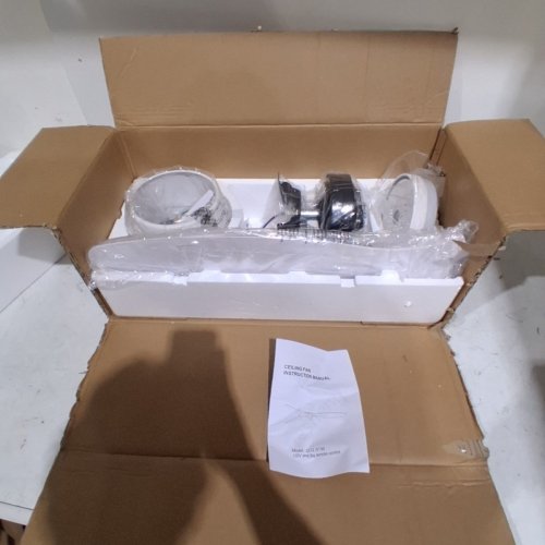 GESUM 3 BLADE CEILING FAN WITH LIGHT WITH 3 COLORS, 6 SPEEDS, TIMER AND REMOTE - 52" - WHITE (MODEL: GS3372-52-WH) image 2