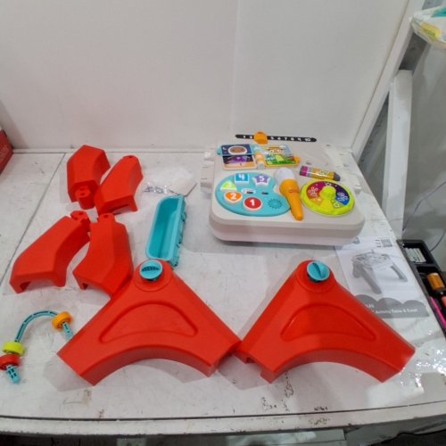 4-IN-1 FISHER-PRICE LAUGH & LEARN ACTIVITY TABLE & EASEL - RED/WHITE (MODEL: JDL65) image 3