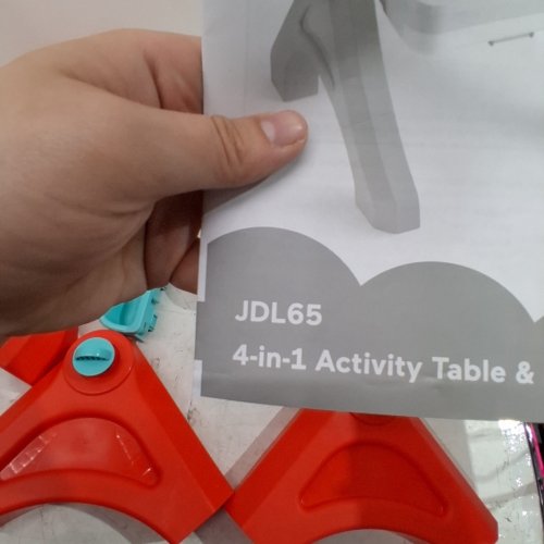 4-IN-1 FISHER-PRICE LAUGH & LEARN ACTIVITY TABLE & EASEL - RED/WHITE (MODEL: JDL65) image 4
