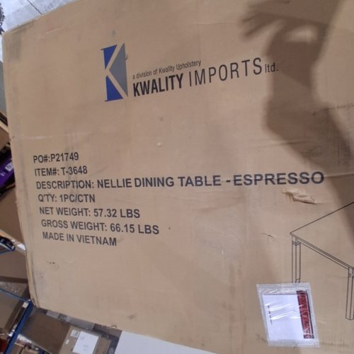 KWALITY IMPORTS NELLIE DINING TABLE - 36" X 48" - ESPRESSO (MODEL: T-3648) image 2