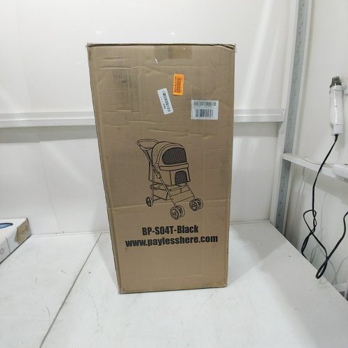 BESTPET FOLDING 4-WHEEL PET STROLLER - 25LBS CAPACITY - BLACK (MODEL#: BP-S04T) image 4