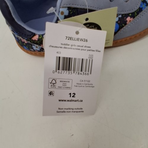 TODDLER GEORGE FLORAL CASUAL SHOES - SIZE 12 - BLUE image 2