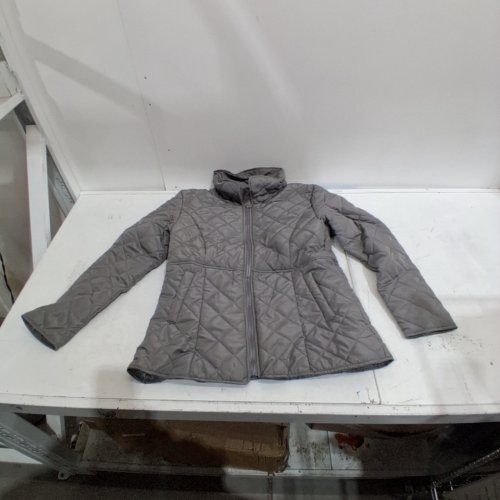 WOMENS WINTER DIAMOND PUFFER WINTER JACKET - LARGE - GREY image 2