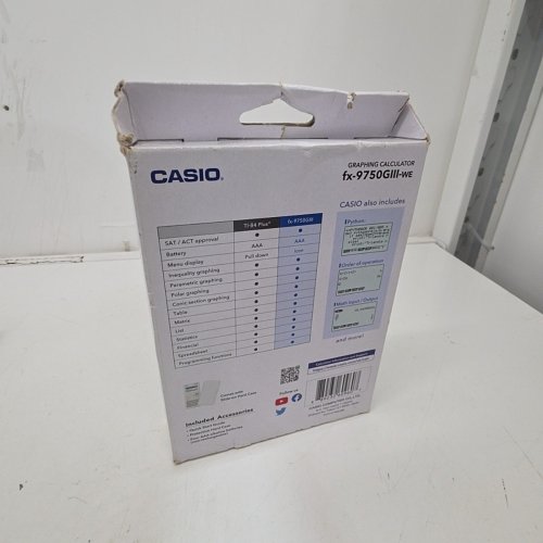 CASIO GRAPHING CALCULATOR WITH 3MB FLASH MEMORY - WHITE (MODEL: FX-9750GIII-WE) image 2