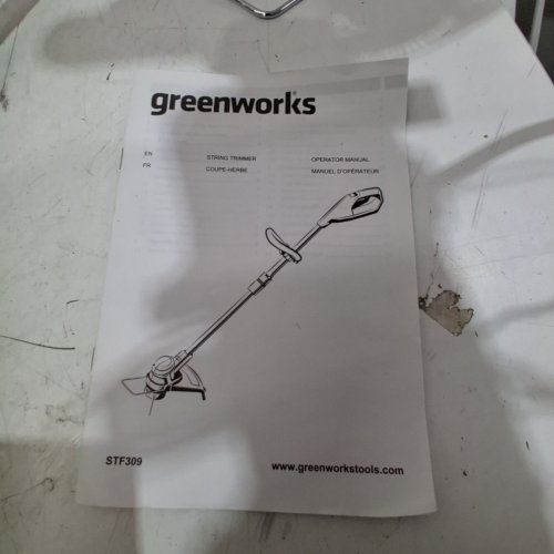 GREENWORKS CORDLESS 40V STRING TRIMMER - *TOOL ONLY* - 12" - GREEN/BLACK (MODEL: STF309) image 3