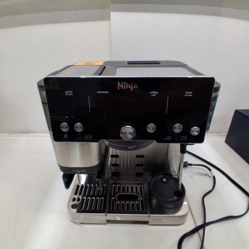 NINJA LUXE CAFE ESSENTIAL SERIES 3-IN-1 COFFEE GRINDER, MILK FROTHER, AND DRIP COFFEE ESPRESSO MACHINE - SILVER/BLACK - (MODEL: ES501C) image 4