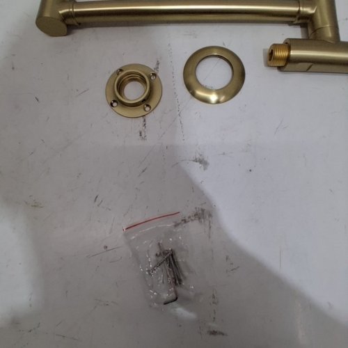 WALL MOUNT SOLID BRASS DOUBLE JOINT SWING ARM POT FILLER FAUCET - BRASS image 3