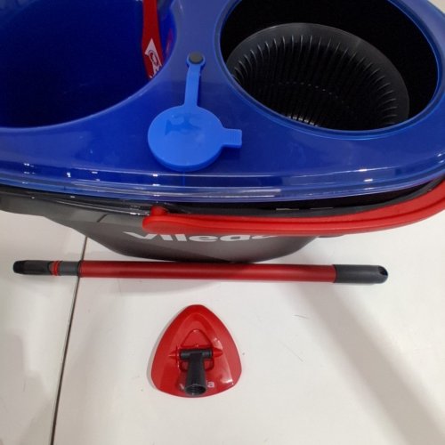 VILEDA EASYWRING RINSECLEAN SPIN MOP & BUCKET SYSTEM - GREY/BLUE image 3