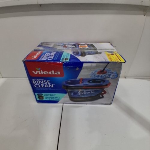 VILEDA EASYWRING RINSECLEAN SPIN MOP & BUCKET SYSTEM - GREY/BLUE image 4