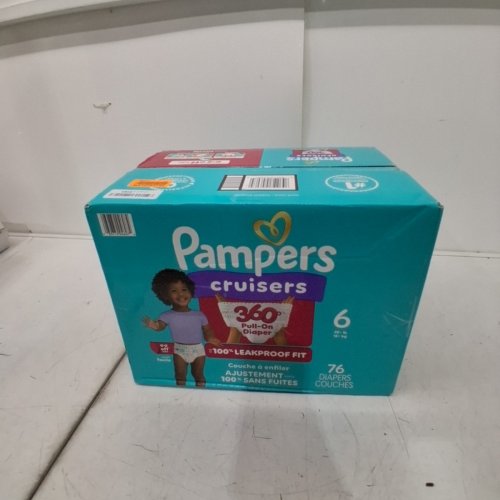 76PK PAMPERS CRUISERS 100% LEAKPROOF 360° GAP-FREE FIT DIAPERS - SIZE 6 image 2