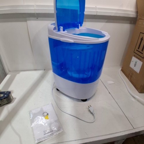COSTWAY PORTABLE MINI WASHING MACHINE - 5.5LBS CAP - 110V - BLUE/WHITE (MODEL: FP10964US-BL/FP10964US XPB25-848B) image 3