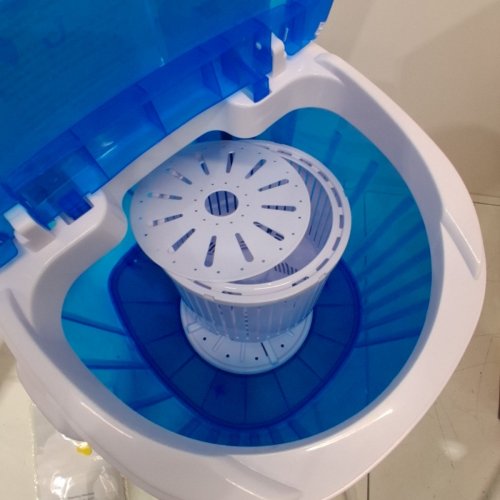 COSTWAY PORTABLE MINI WASHING MACHINE - 5.5LBS CAP - 110V - BLUE/WHITE (MODEL: FP10964US-BL/FP10964US XPB25-848B) image 4