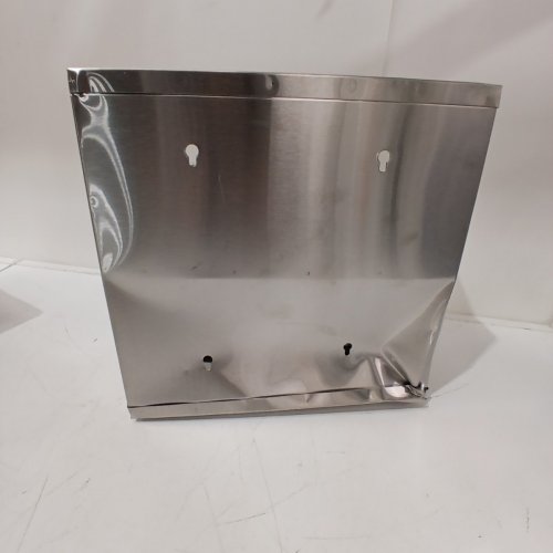 WENKO 2-TIER LOCKABLE MEDICINE CHEST - 11" X 4" X 15" - STAINLESS STEEL image 2