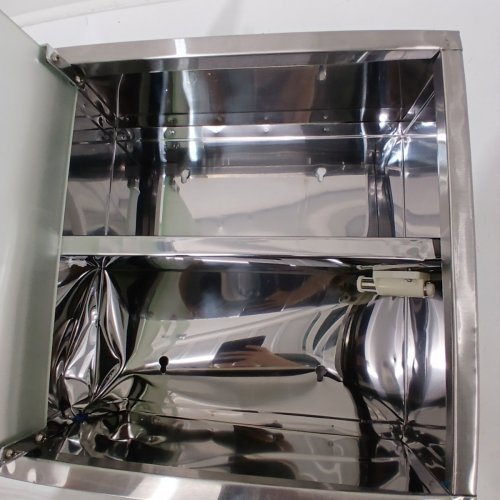 WENKO 2-TIER LOCKABLE MEDICINE CHEST - 11" X 4" X 15" - STAINLESS STEEL image 4