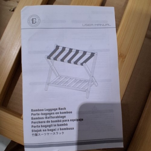 BAMBOOHOMIE BAMBOO LUGGAGE RACK - NATURAL (MODEL: image 3
