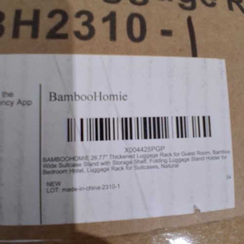 BAMBOOHOMIE BAMBOO LUGGAGE RACK - NATURAL (MODEL: image 7
