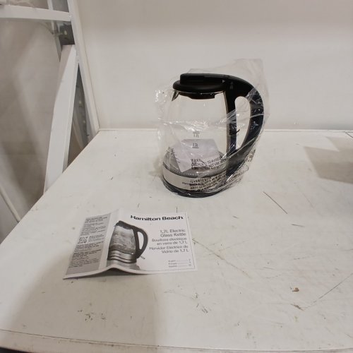 HAMILTON BEACH CORDLESS ELECTRIC GLASS KETTLE - 1.7L - STAINLESS STEEL (MODEL: 40855C) image 2