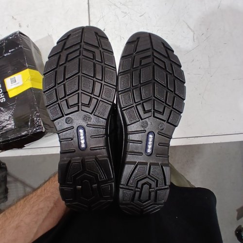 WOMENS FLY MESH LACE-UP STEEL TOE SNEAKERS - SIZE 37 / 6.5-7 - BLACK image 5