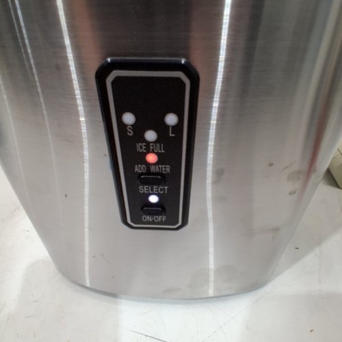 EUHOMY COUNTERTOP ICE MAKER MACHINE WITH HANDLE, BASKET AND SCOOP - MAKES 26LB PER DAY - SILVER (MODEL: IM-01X/IM008-B) image 2