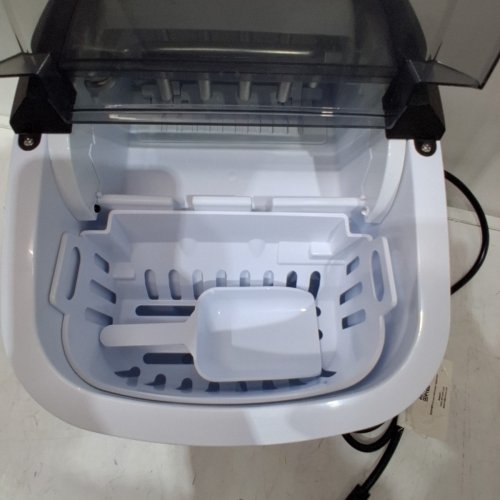 EUHOMY COUNTERTOP ICE MAKER MACHINE WITH HANDLE, BASKET AND SCOOP - MAKES 26LB PER DAY - SILVER (MODEL: IM-01X/IM008-B) image 5